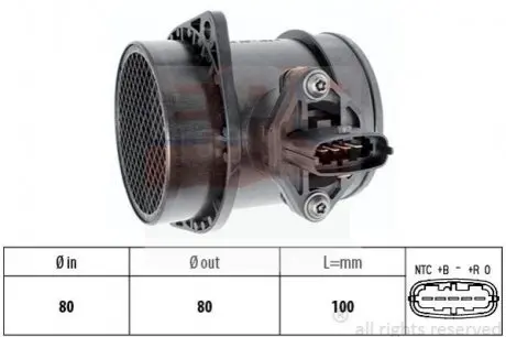 Расходомер воздуха Volvo S60/S80/V70 2.0 T/2.4 D EPS 1991088