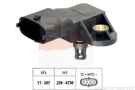 Датчик вакуума Fiat Doblo 1.9JTD 03-/Opel Vectra C 1.3 1.9 CDTi 04- EPS 1993082
