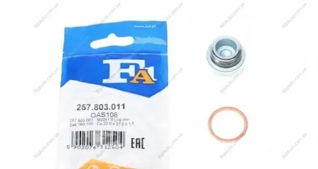 Пробка піддону + ущільнювач FA1 257.803.011 Fischer Automotive One (FA1) 257803011