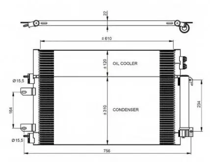 Радіатор кондиціонера NRF 350086