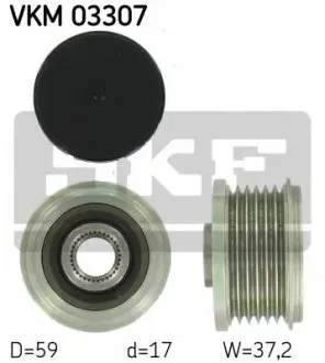 Механизм свободного хода генератора SKF VKM03307 (фото 1)