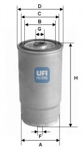 Фільтр паливний UFI 2452500