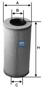 Масляный фильтр UFI 2558700 (фото 1)
