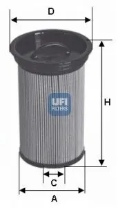 Топливный фильтр 26.005.00 UFI 2600500
