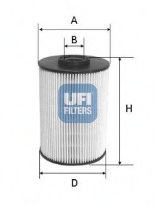 Топливный фильтр UFI 2603700