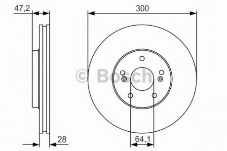 Гальмівний диск BOSCH 0986479R47