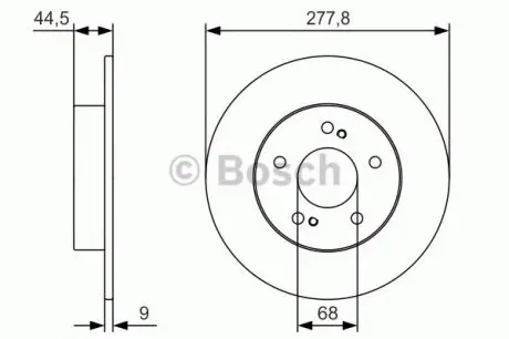Тормозной диск BOSCH 0986479T86