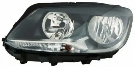 Фара правая H7/H15, эл.рег., с моторч., черная рамка, (Touran, Caddy 10-) [] DEPO 441-11G1RMLDEM2