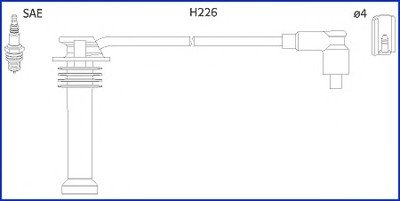 Комплект проводов зажигания HITACHI 134672 (фото 1)