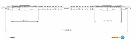 Трос ручного гальма ADRIAUTO 1102491