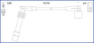 Комплект проводов зажигания HITACHI 134251 (фото 1)