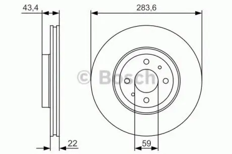 Гальмівний диск BOSCH 0986479S01