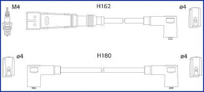 Комплект дротів запалювання HITACHI 134784 (фото 1)