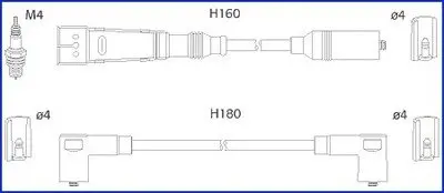 Комплект дротів запалювання HITACHI 134705