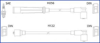 Комплект проводов зажигания HITACHI 134474 (фото 1)