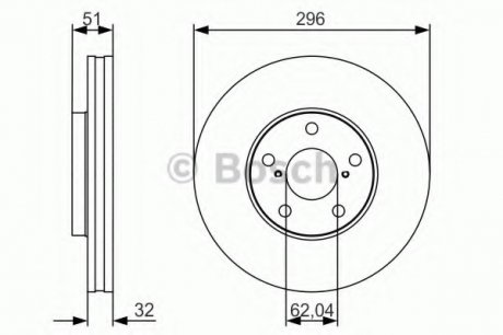 Тормозной диск LEXUS GS300/GS430/SC430 F'3,0-4,397-10 BOSCH 0986479R20