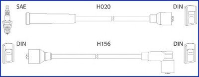 Комплект проводов зажигания HITACHI 134227 (фото 1)