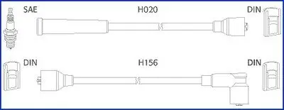 Комплект проводов зажигания HITACHI 134227