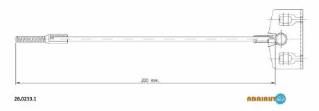 AD28.0233.1 RC27.2218 [36402AX000] трос ручника пер. ADRIAUTO 2802331