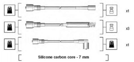 ЕЛЕКТРО в/в дроти OPEL VEC A 2.0 92- MAGNETI MARELLI MSK680