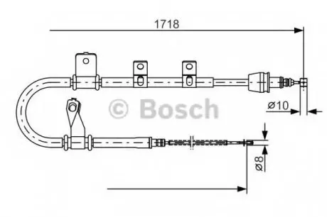 Трос, стоянкова гальмівна система BOSCH 1987482075