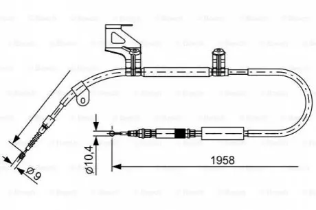 Трос, стоянкова гальмівна система BOSCH 1987477603