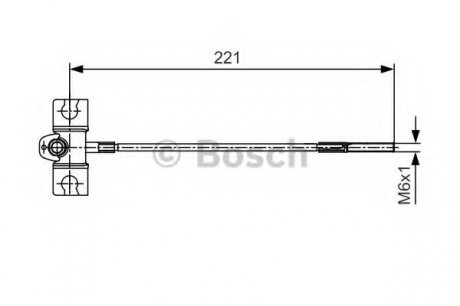 Трос, стояночная тормозная система BOSCH 1987477913 (фото 1)
