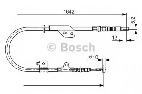 Трос, стоянкова гальмівна система BOSCH 1987477981