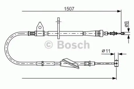 Трос, стоянкова гальмівна система BOSCH 1987477995