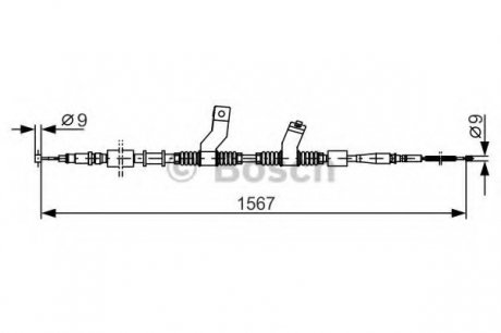 Трос, стояночная тормозная система BOSCH 1987482354 (фото 1)