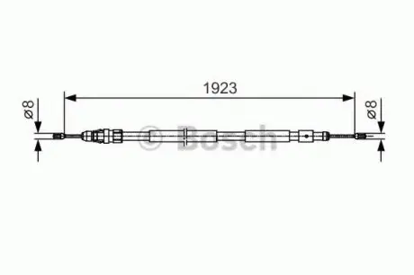 Трос, стоянкова гальмівна система BOSCH 1987482117