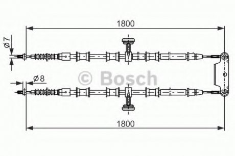 Трос, стоянкова гальмівна система BOSCH 1987482291 (фото 1)