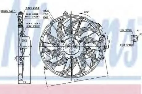Вентилятор, конденсатор кондиціонера NISSENS 85648