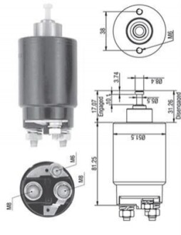 ЭЛЕКТРО реле втягивающее TRN 97 MOTORCRAFT MAGNETI MARELLI AME0264