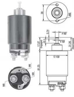 ЭЛЕКТРО реле втягивающее TRN 97 MOTORCRAFT MAGNETI MARELLI AME0264 (фото 1)