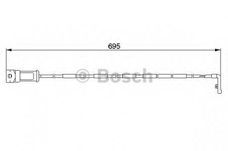 Сигнализатор, износ тормозных колодок BOSCH 1987474929 (фото 1)
