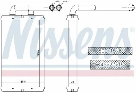 Радиатор печки NIS NISSENS 73676