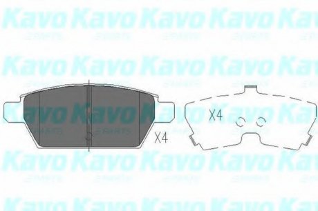 Комплект гальмівних колодок, дискове гальмо PARTS KAVO KBP4554
