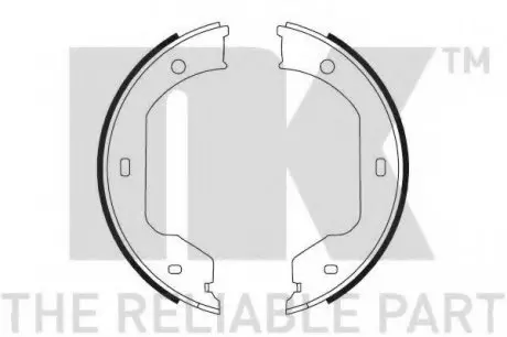 Колодки стояночного тормоза барабанні NK 2715695