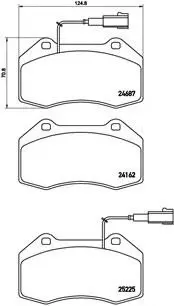 Комплект тормозных колодок, дисковый тормоз BREMBO P23139 (фото 1)