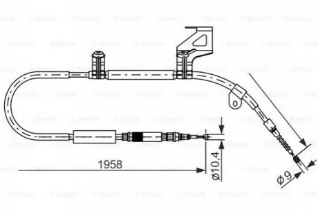 Трос, стоянкова гальмівна система BOSCH 1987477604
