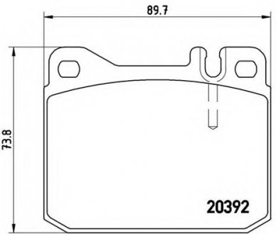 Комплект гальмівних колодок, дискове гальмо BREMBO P50002 (фото 1)