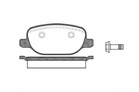 Комплект тормозных колодок, дисковый тормоз REMSA 087800