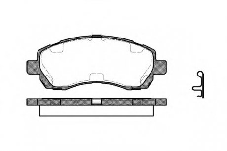 Комплект тормозных колодок, дисковый тормоз REMSA 064702 (фото 1)