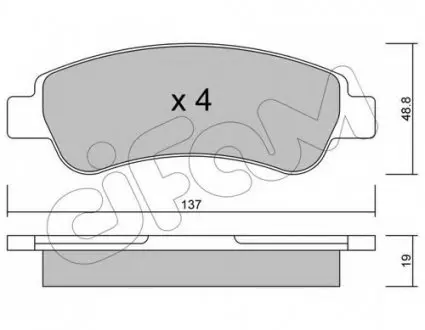 Колодки гальмівні Boxer/Ducato/Jumper (06-21) 822-710-0 CIFAM 8227100