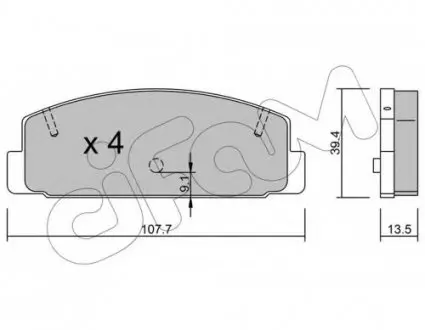Гальмівні колодки зад. Mazda 323/626 94-04 (akebono) 822-302-1 CIFAM 8223021