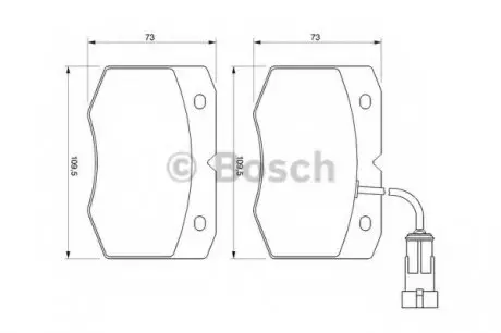Комплект тормозных колодок, дисковый тормоз BOSCH 0986424768