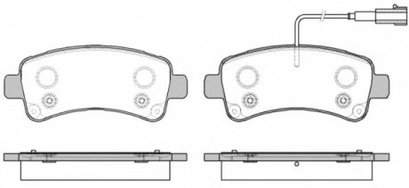 Комплект тормозных колодок, дисковый тормоз REMSA 158802