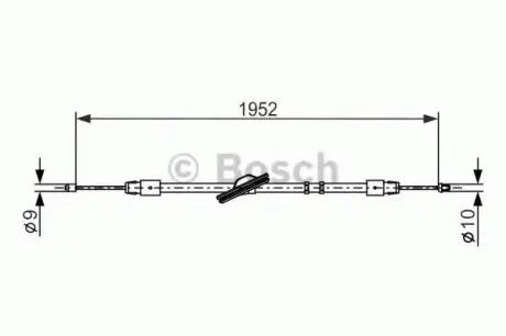 Трос, стояночная тормозная система BOSCH 1987477851
