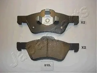 Комплект тормозных колодок, дисковый тормоз JAPANPARTS PA315AF